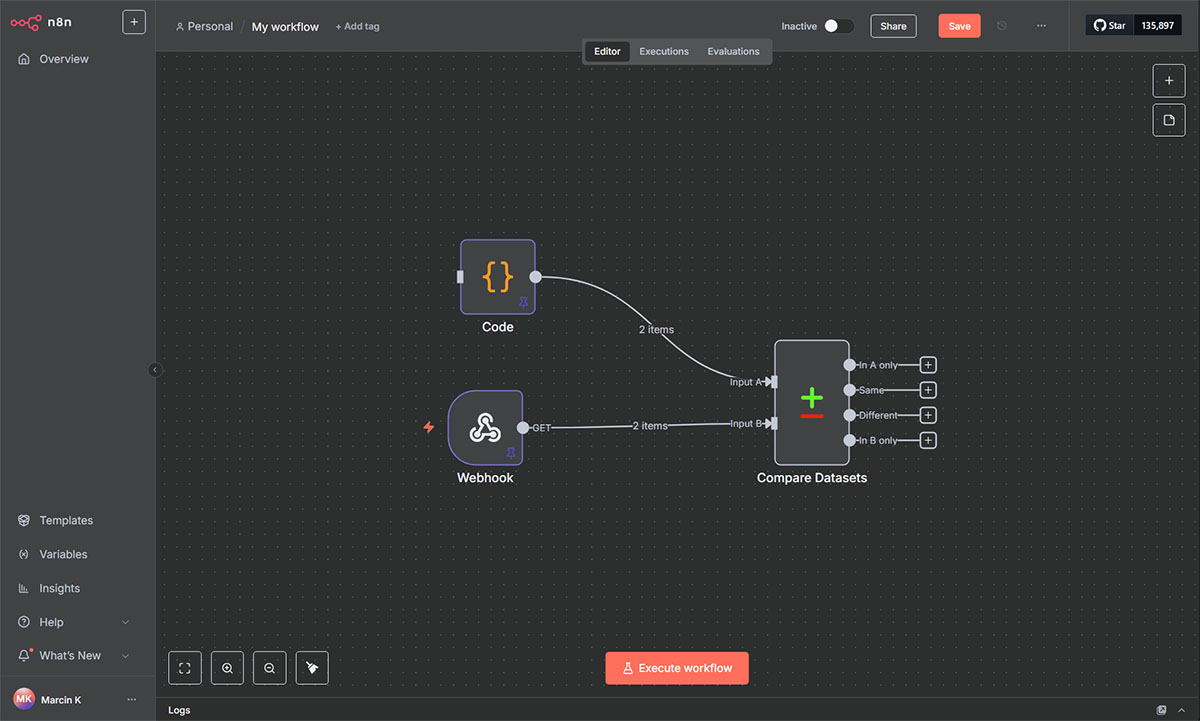 Aplikacja N8N- szczegóły oferty hostingowej - Intuicyjny kreator procesów