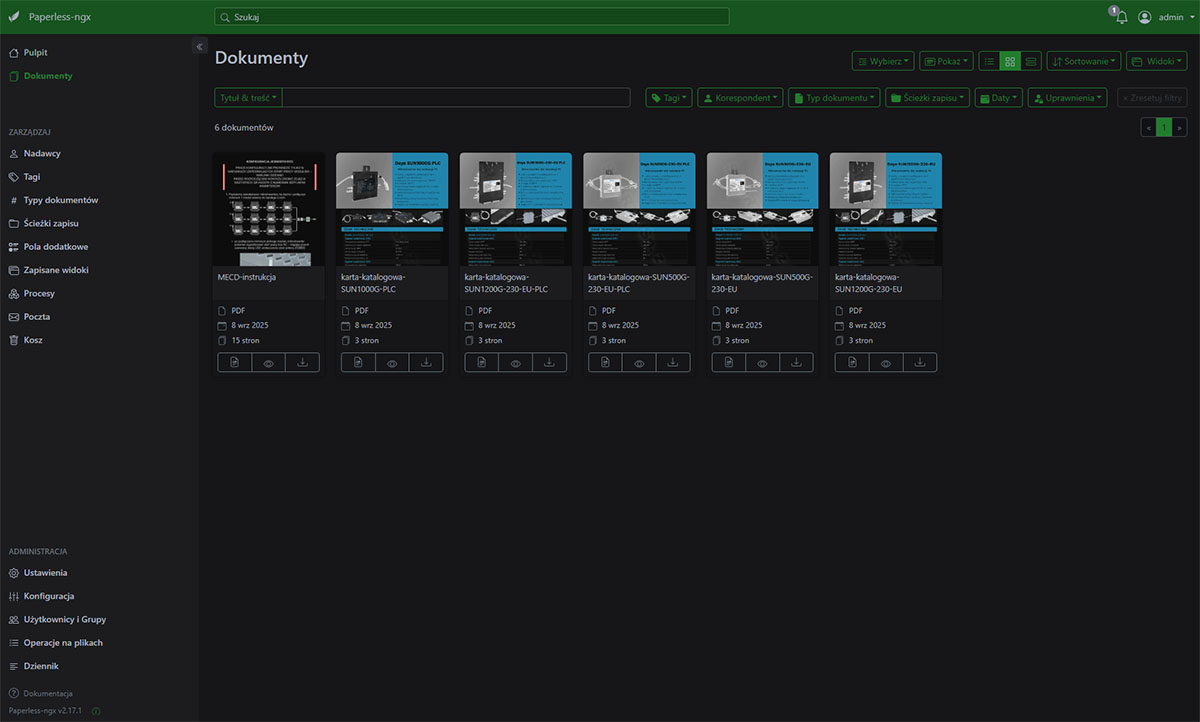 Aplikacja Paperless-ngx - szczegóły oferty hostingowej - Przeglądaj i wyszukuj pliki w intuicyjnym interfejsie
